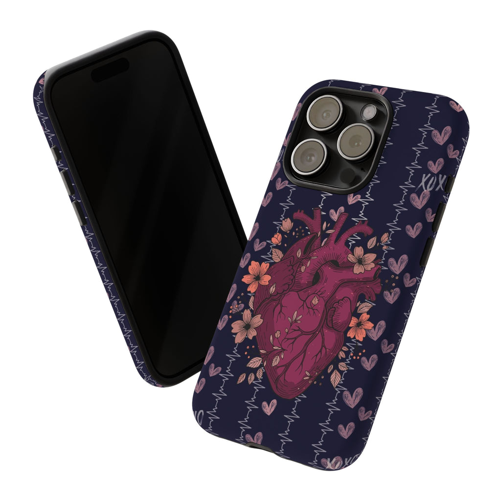 Dark Anatomical Heart Phone Case