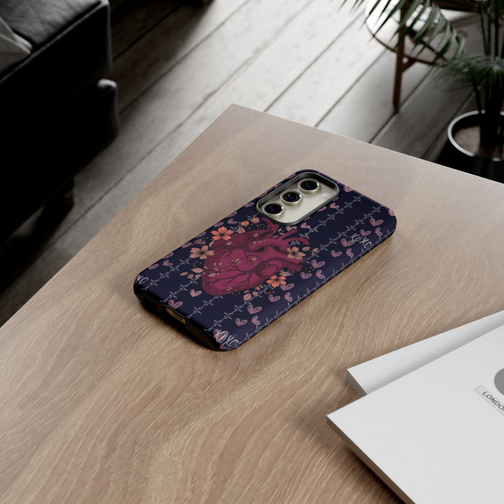 Dark Anatomical Heart Phone Case