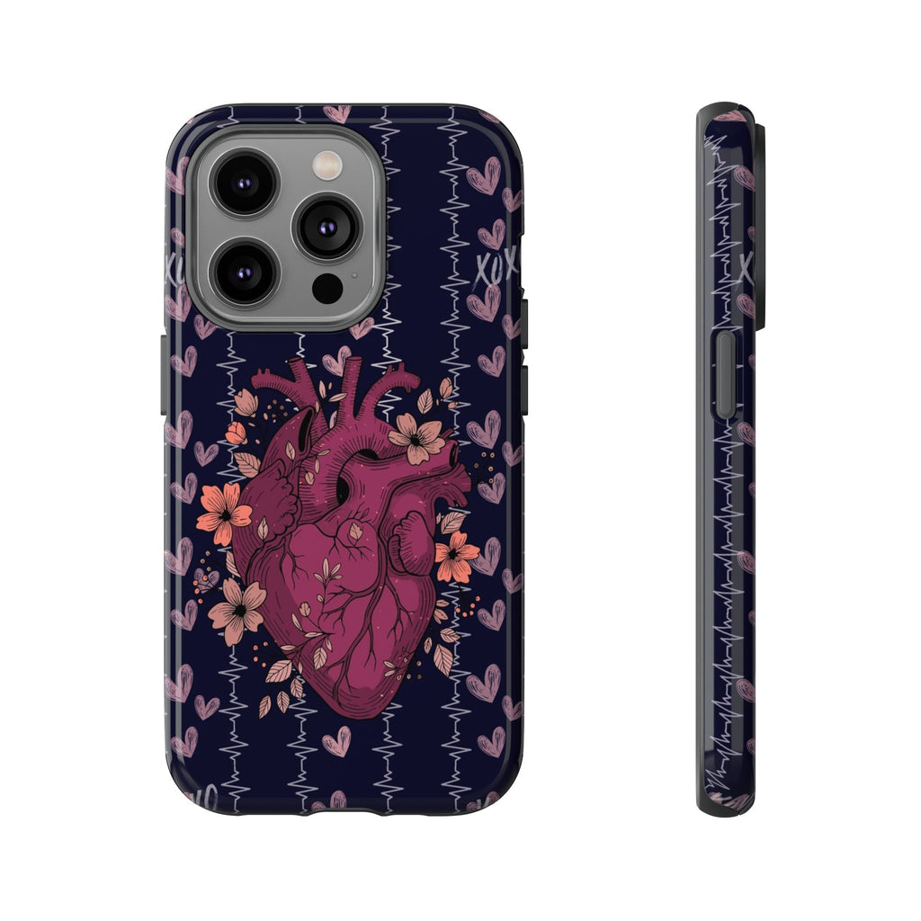 Dark Anatomical Heart Phone Case