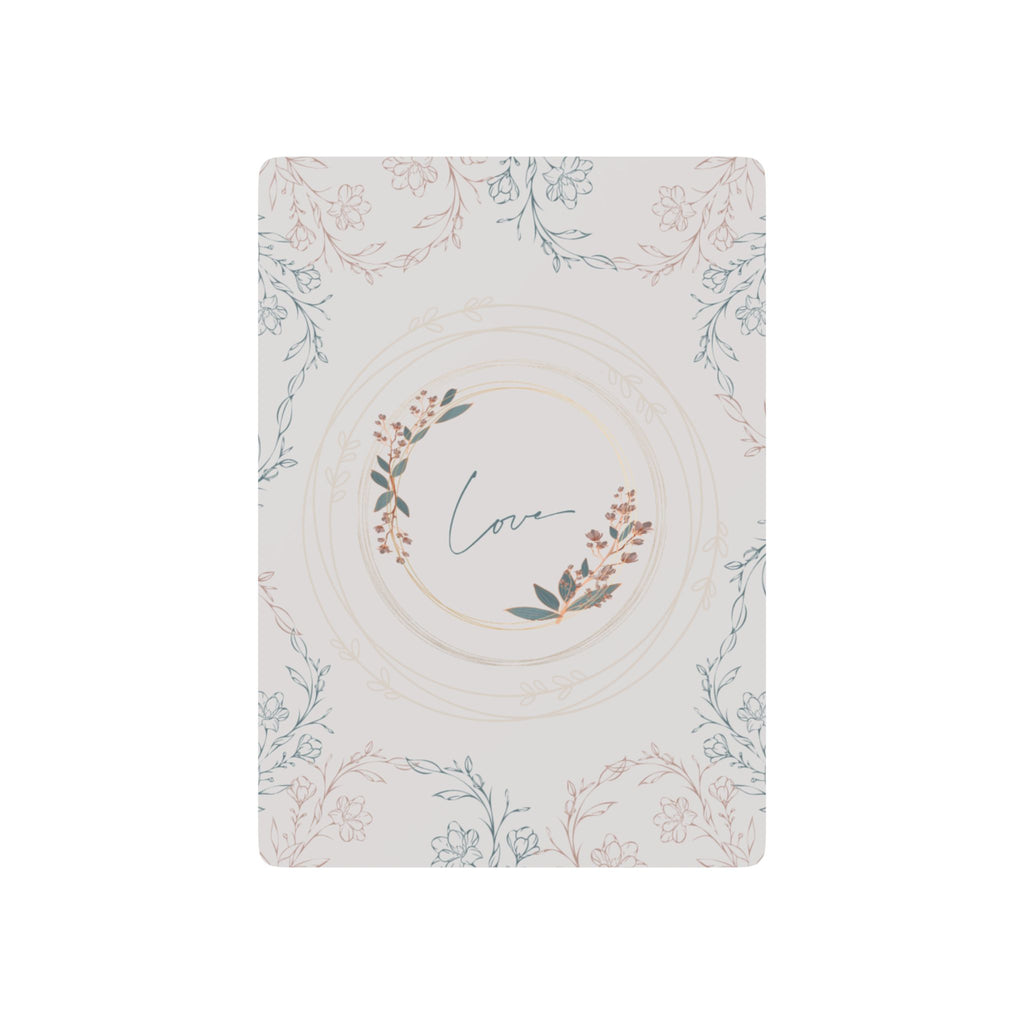 Floral 'Love' Playing Cards – Elegant Wedding & Romantic Game Deck