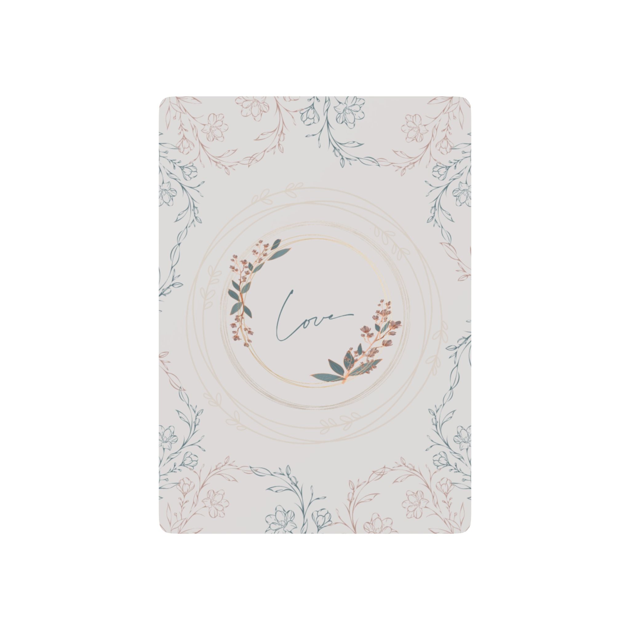 Floral 'Love' Playing Cards – Elegant Wedding & Romantic Game Deck