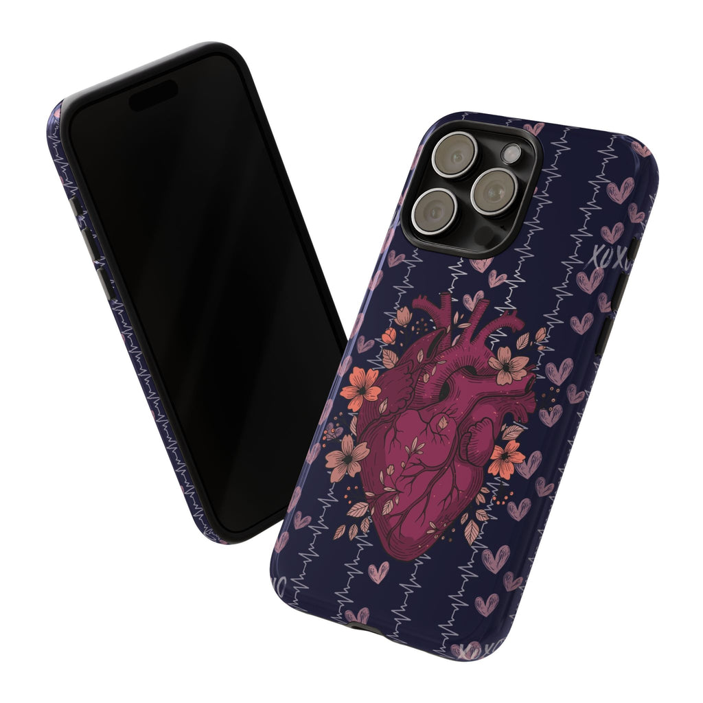 Dark Anatomical Heart Phone Case