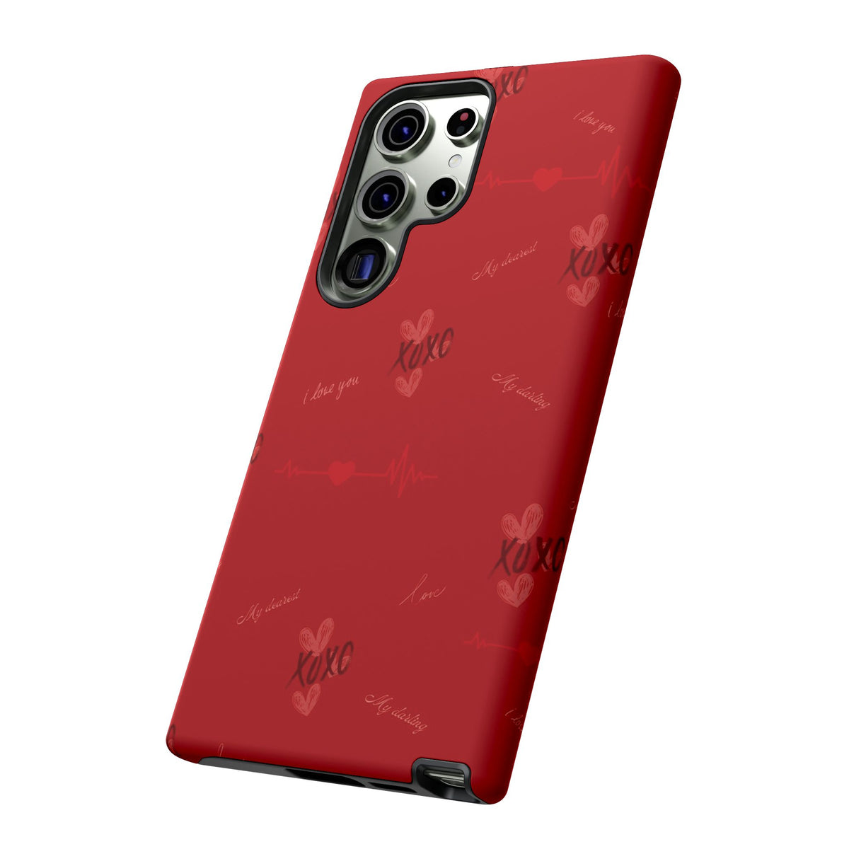 Red Heart Pattern Phone Case