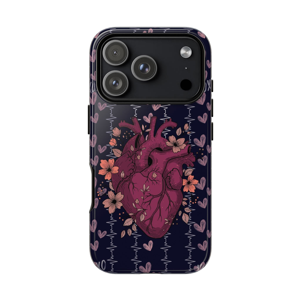 Dark Anatomical Heart Phone Case