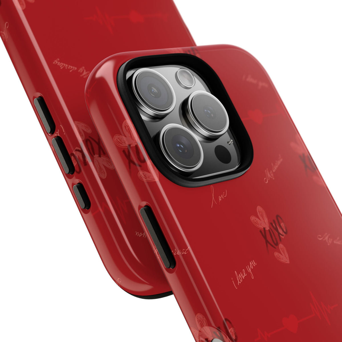 Red Heart Pattern Phone Case