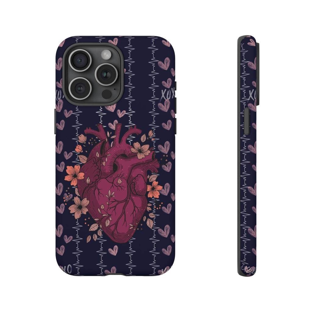 Dark Anatomical Heart Phone Case