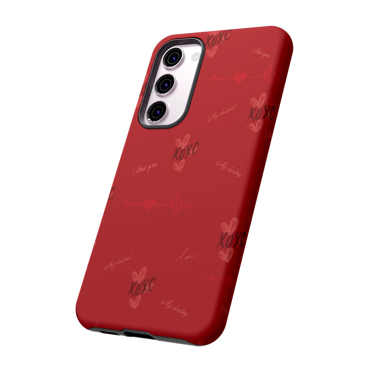 Red Heart Pattern Phone Case