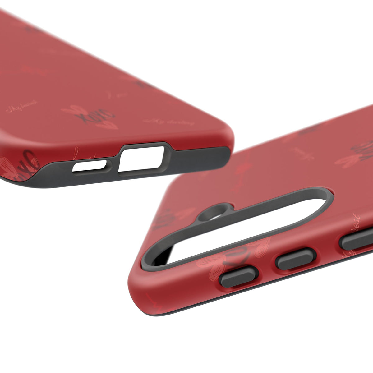 Red Heart Pattern Phone Case