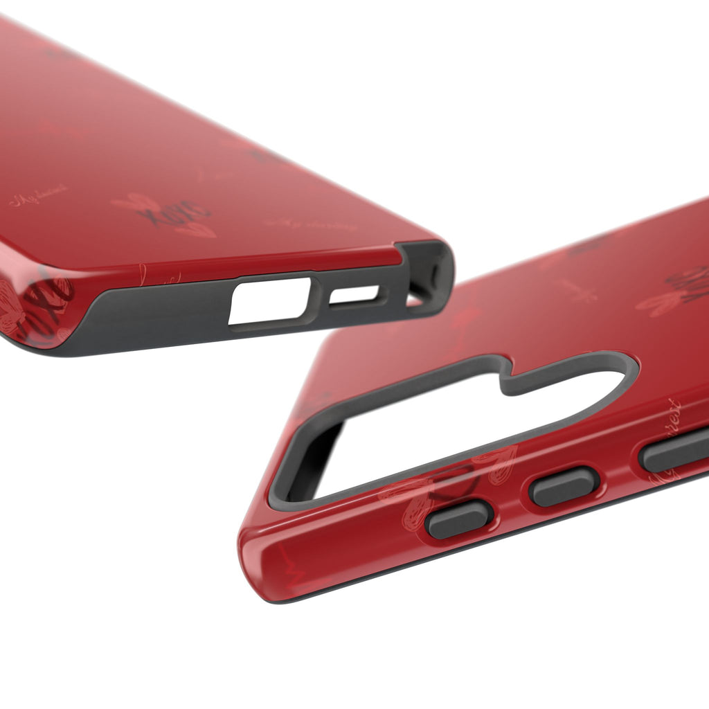 Red Heart Pattern Phone Case