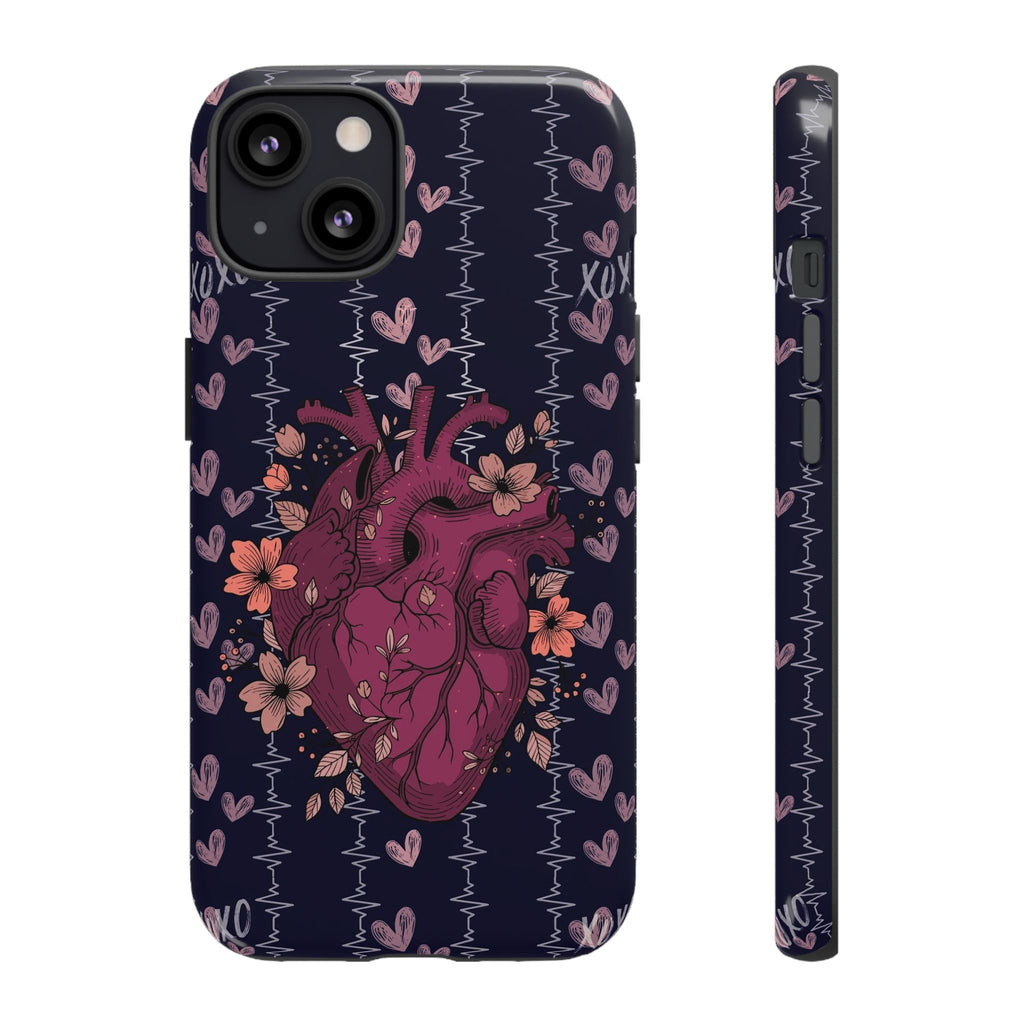 Dark Anatomical Heart Phone Case
