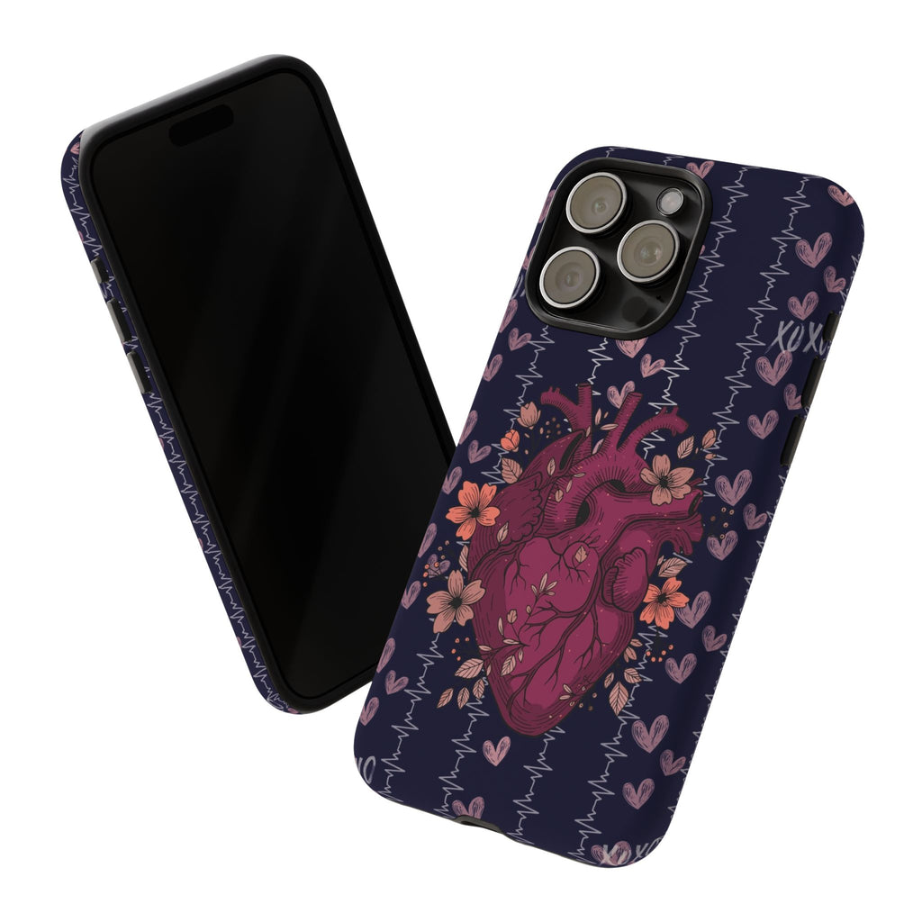 Dark Anatomical Heart Phone Case