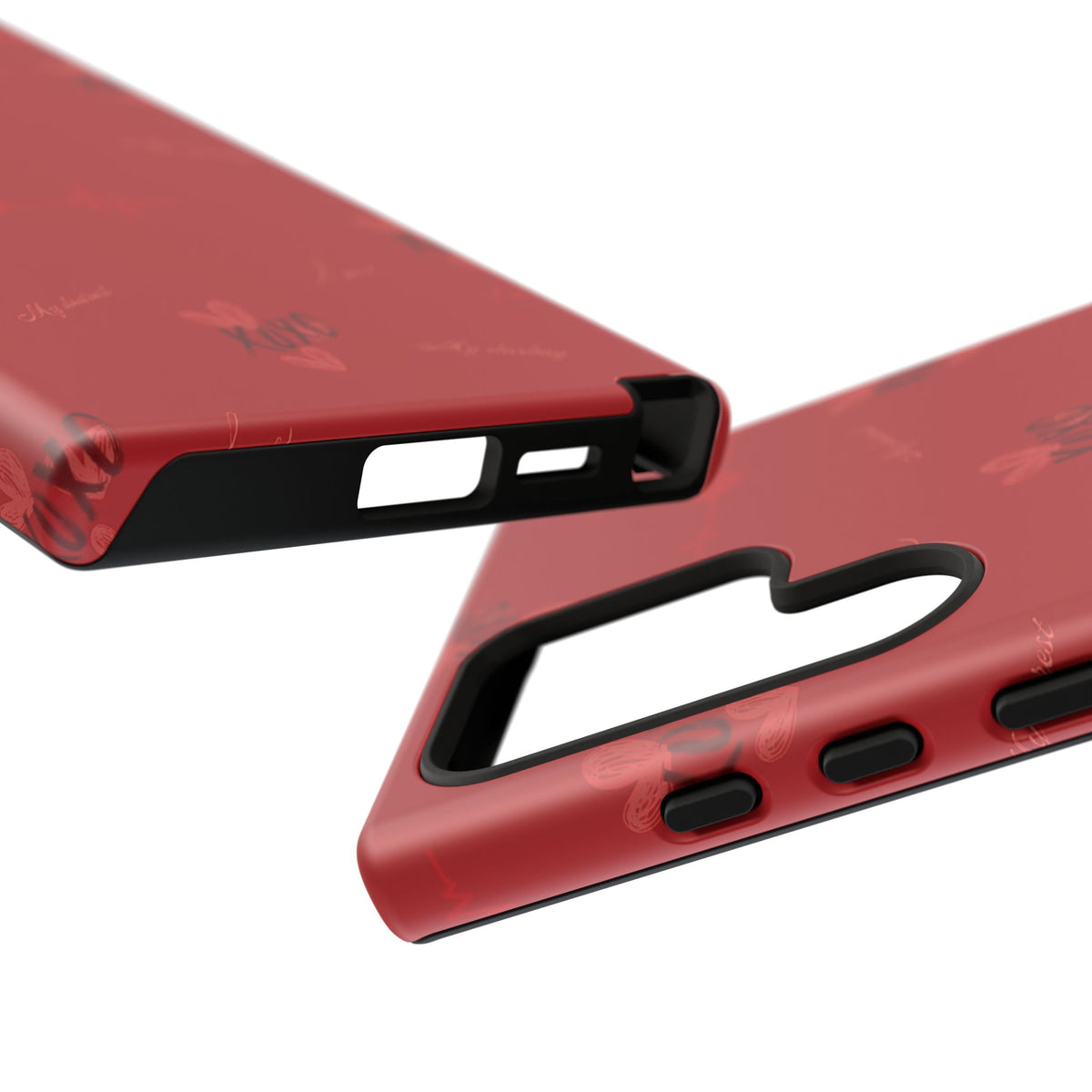 Red Heart Pattern Phone Case