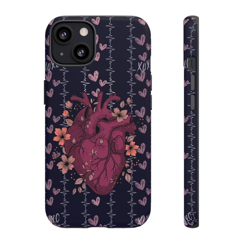 Dark Anatomical Heart Phone Case