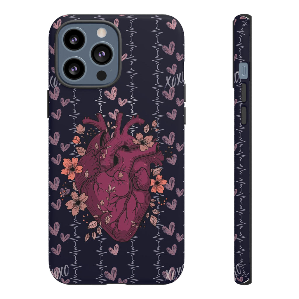 Dark Anatomical Heart Phone Case