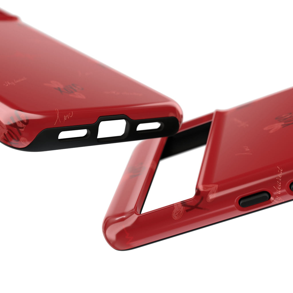 Red Heart Pattern Phone Case