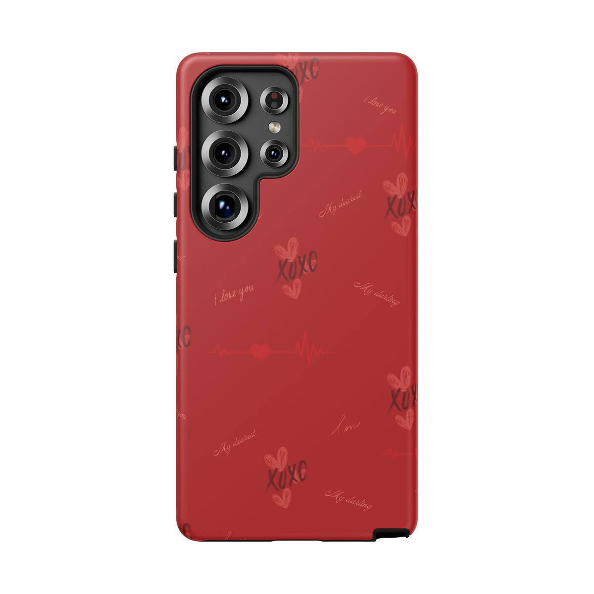 Red Heart Pattern Phone Case