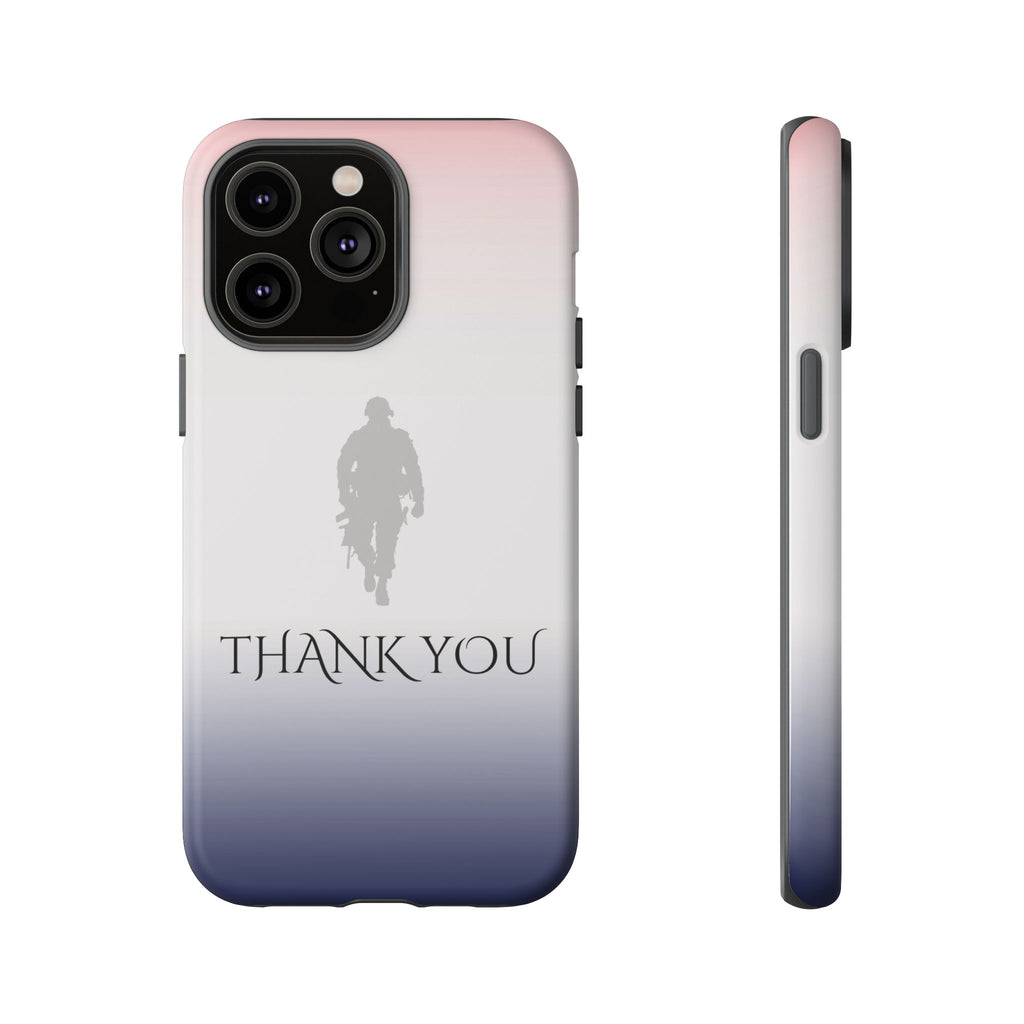 "Thank You" Military Silhouette Phone Case