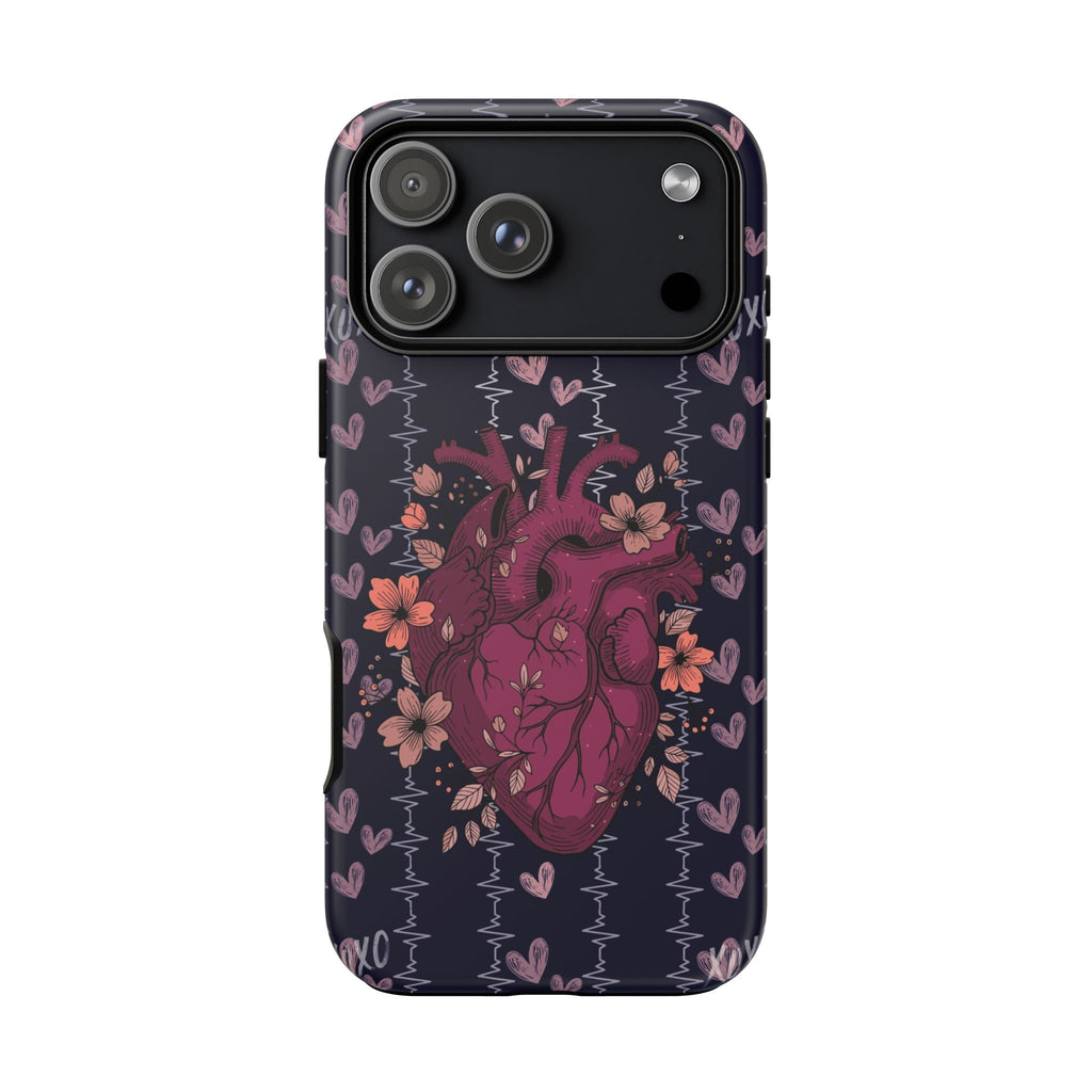 Dark Anatomical Heart Phone Case