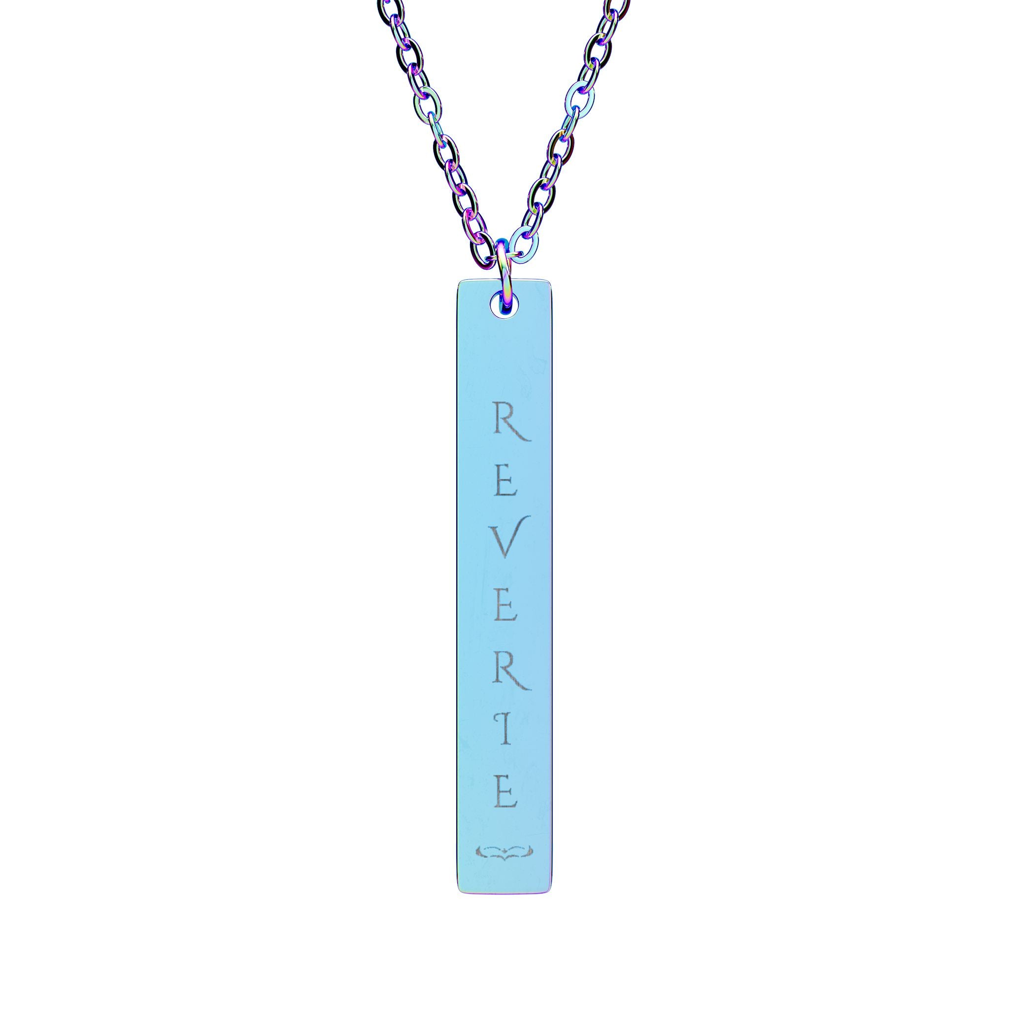 REVERIE Engraved Vertical Bar Necklace