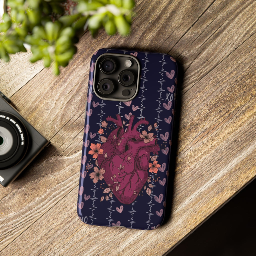 Dark Anatomical Heart Phone Case