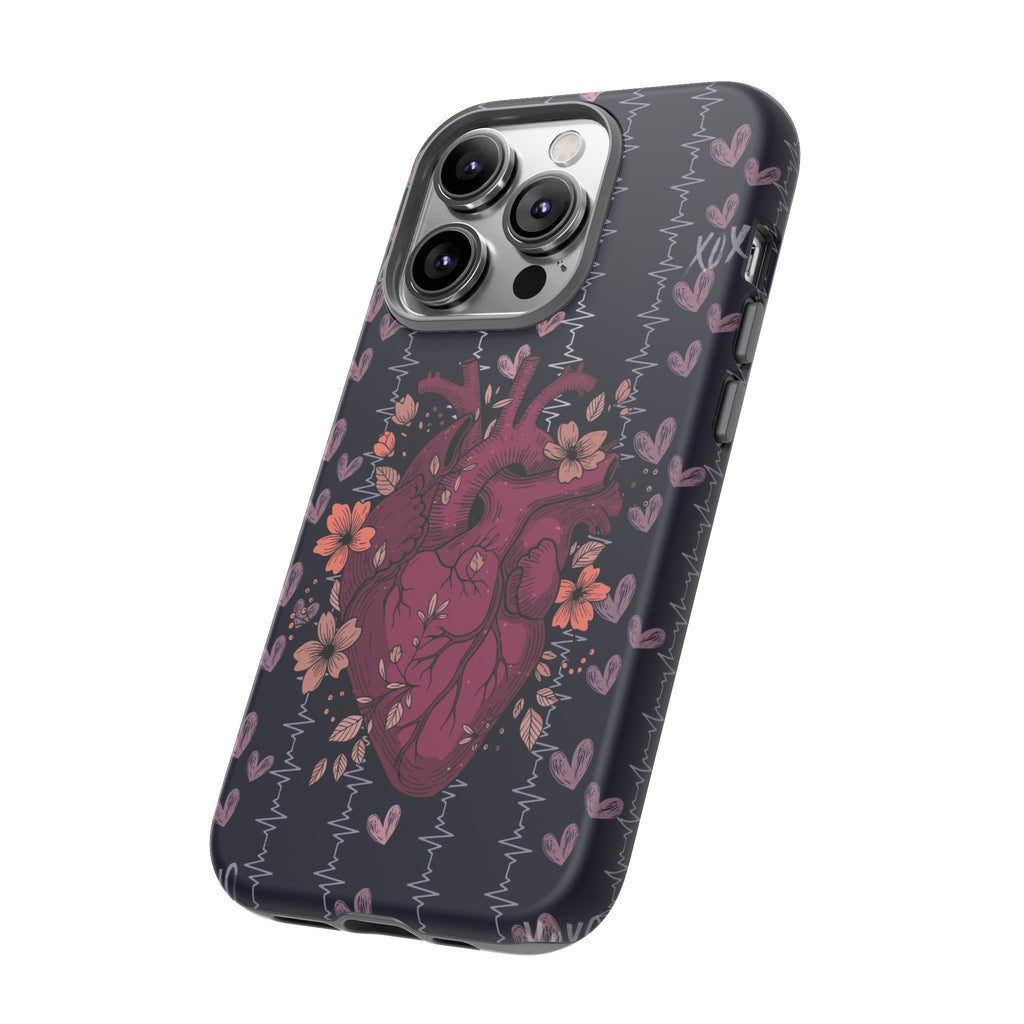 Dark Anatomical Heart Phone Case