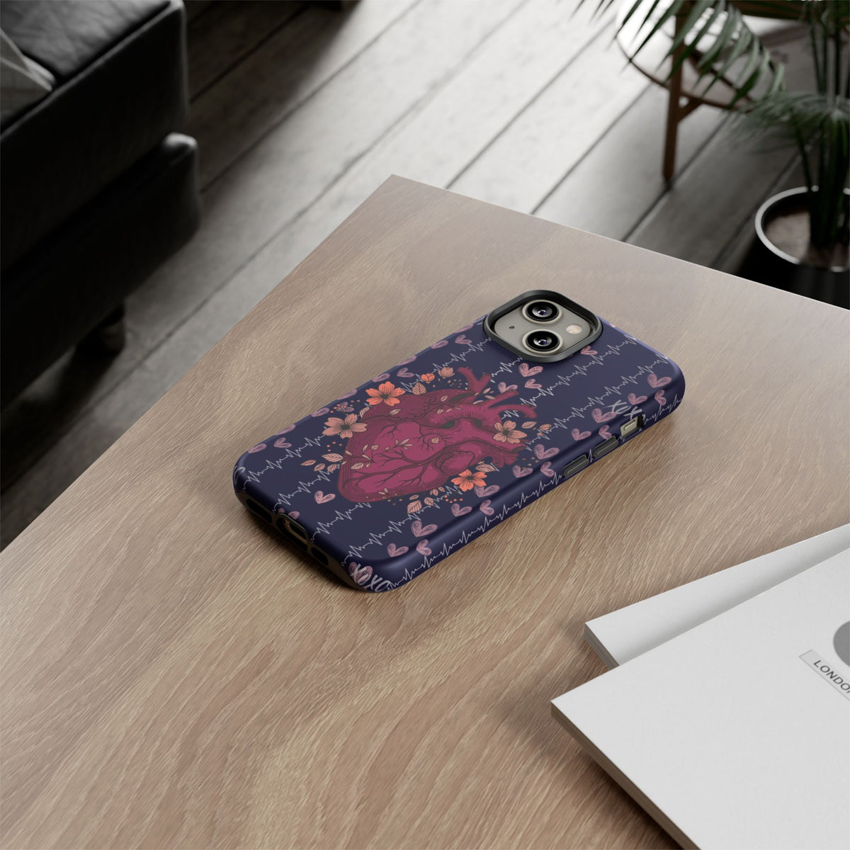 Dark Anatomical Heart Phone Case