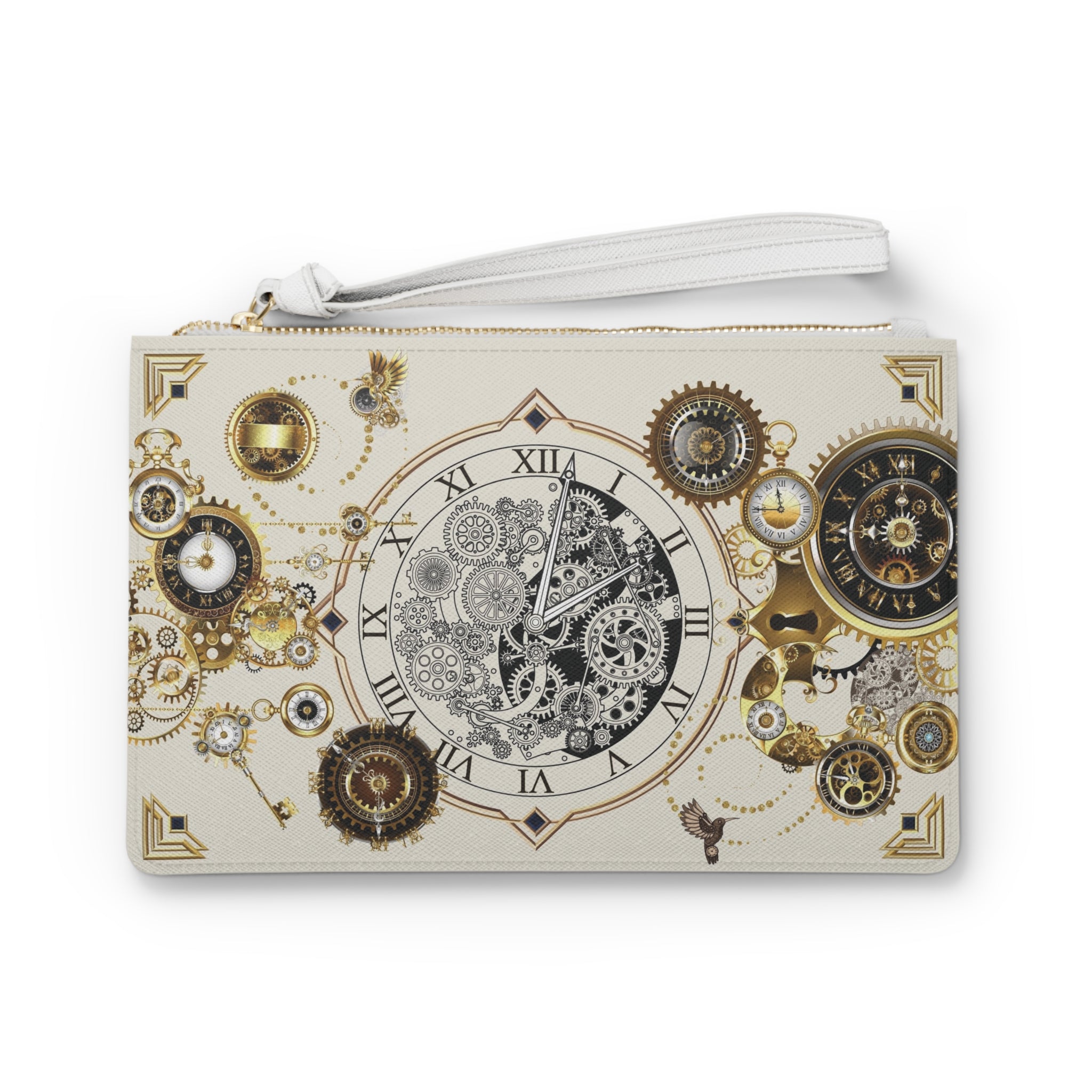 Wristlet Bag — Steampunk Gear Clock
