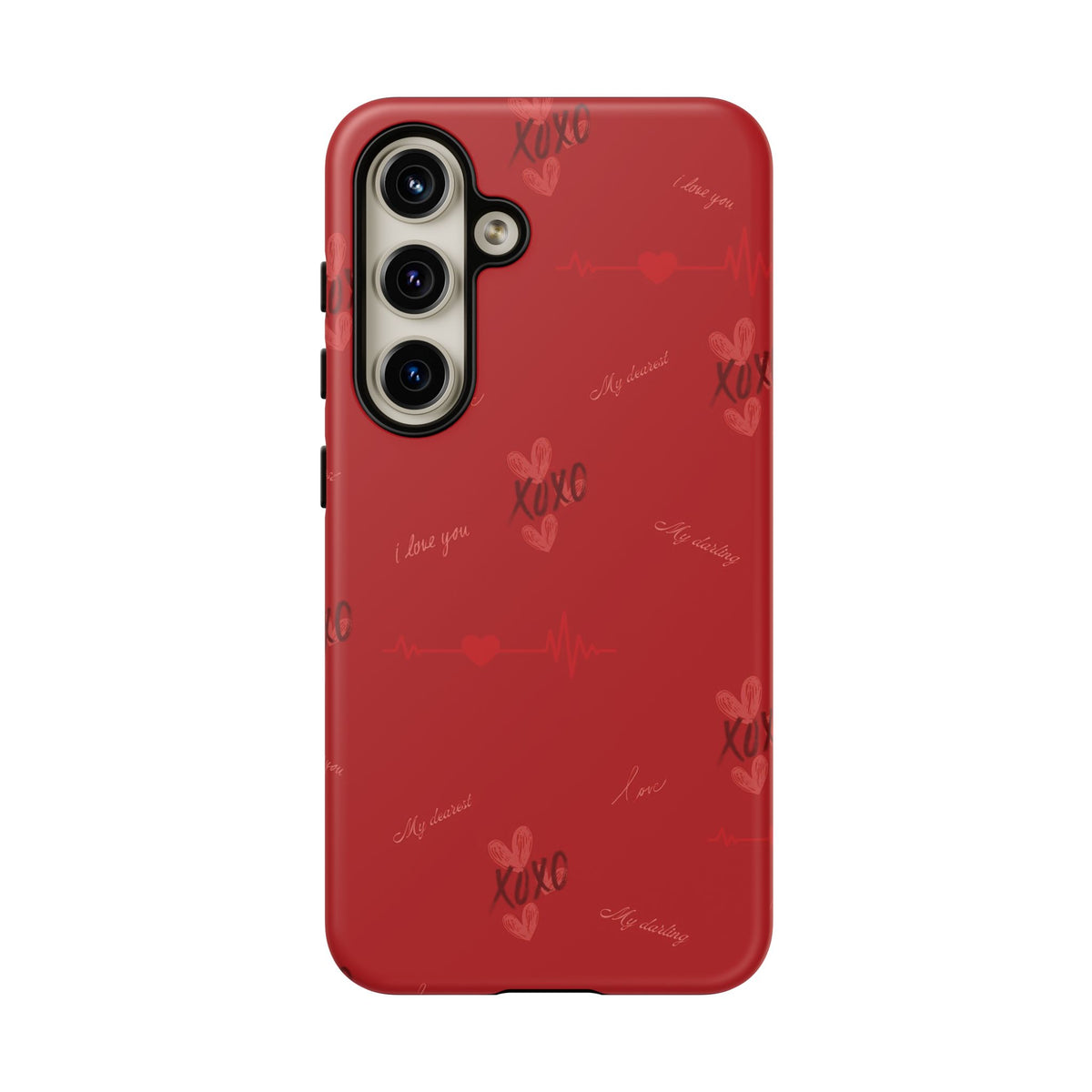 Red Heart Pattern Phone Case