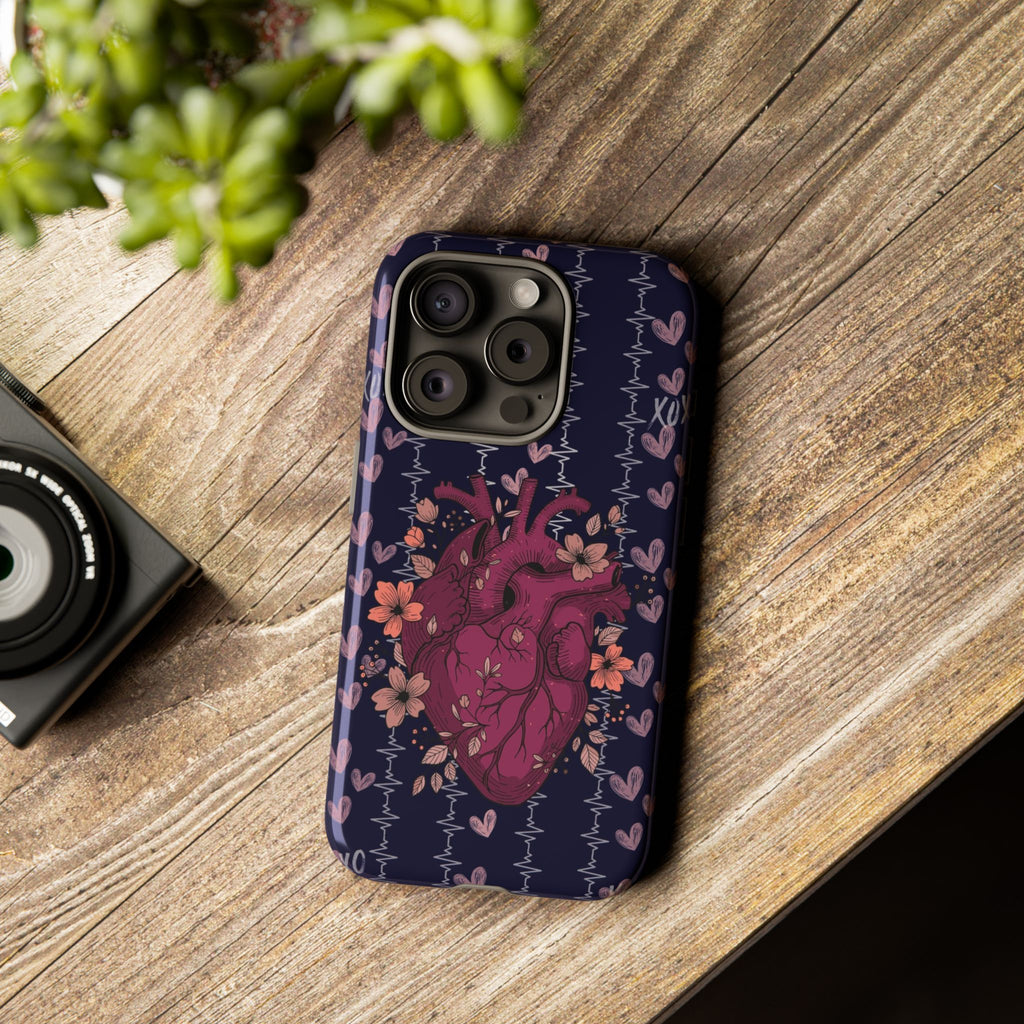 Dark Anatomical Heart Phone Case