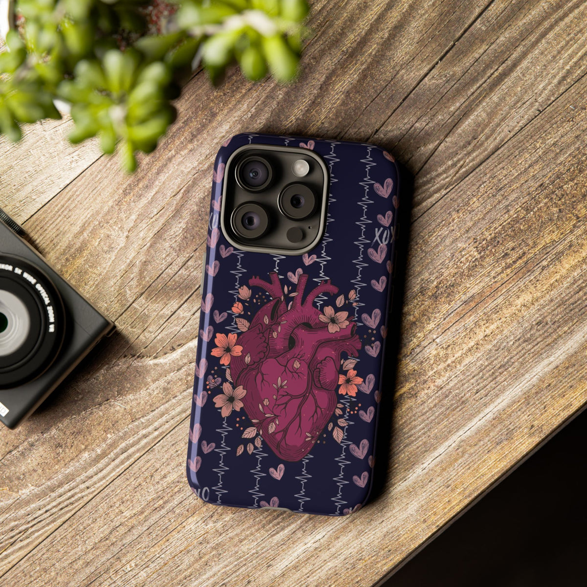 Dark Anatomical Heart Phone Case