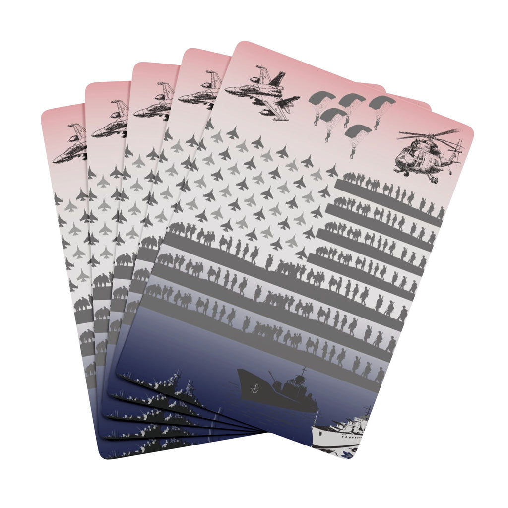 Military Tribute Playing Cards — Patriotic Flag Card Deck