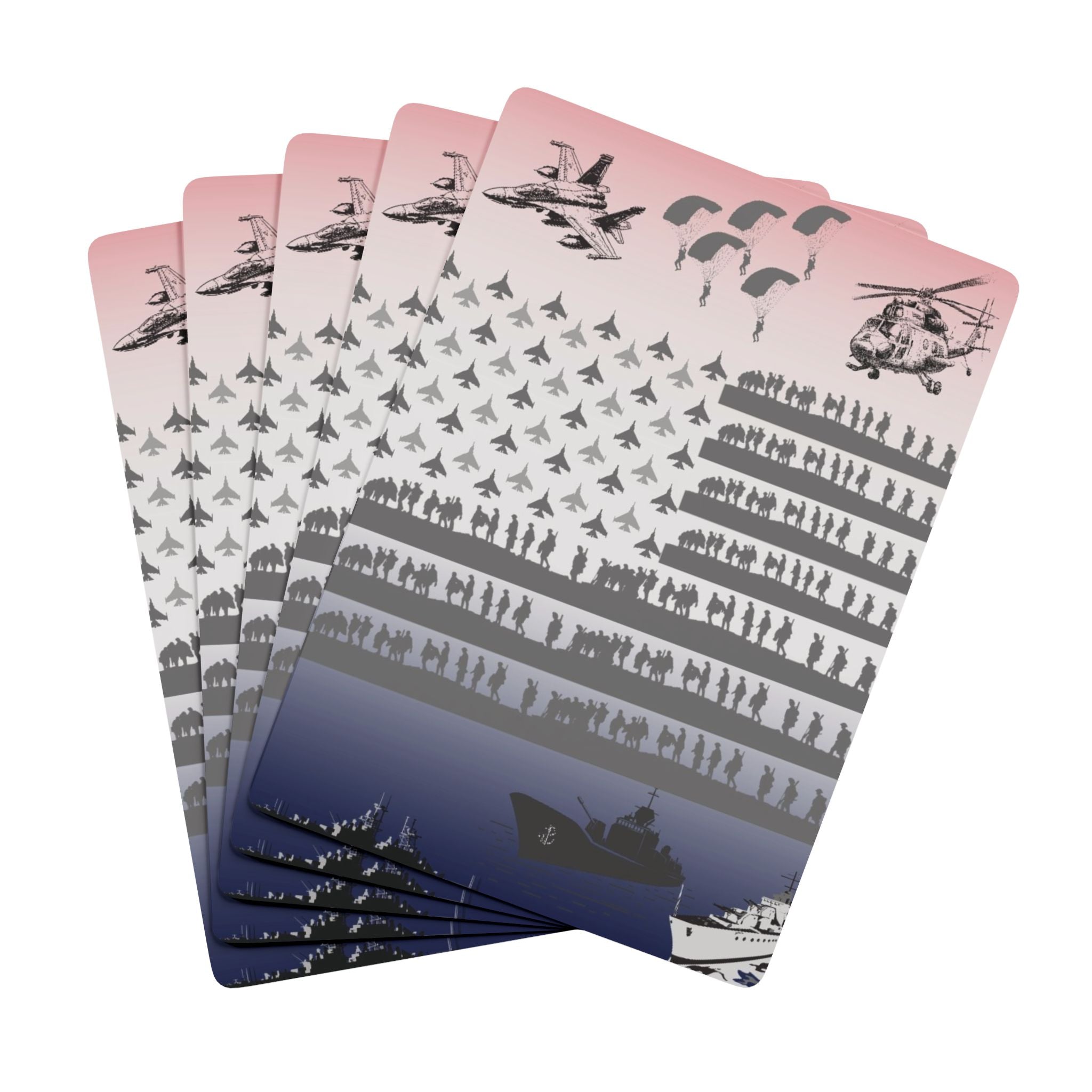 Military Tribute Playing Cards — Patriotic Flag Card Deck