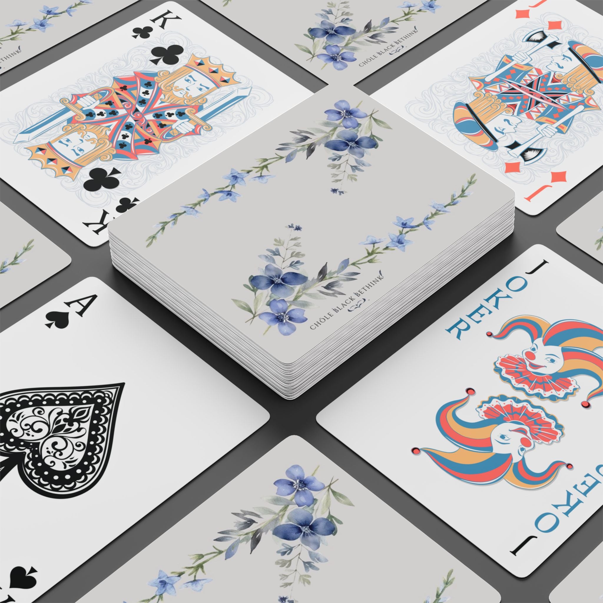 Petal Wash Playing Cards — Elegant Botanical Card Deck