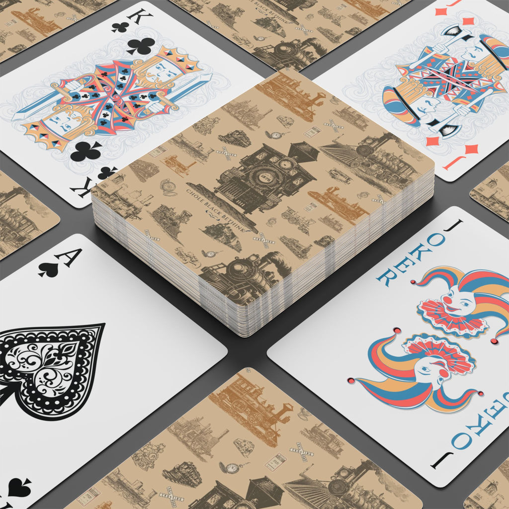 Antique Locomotive Playing Cards