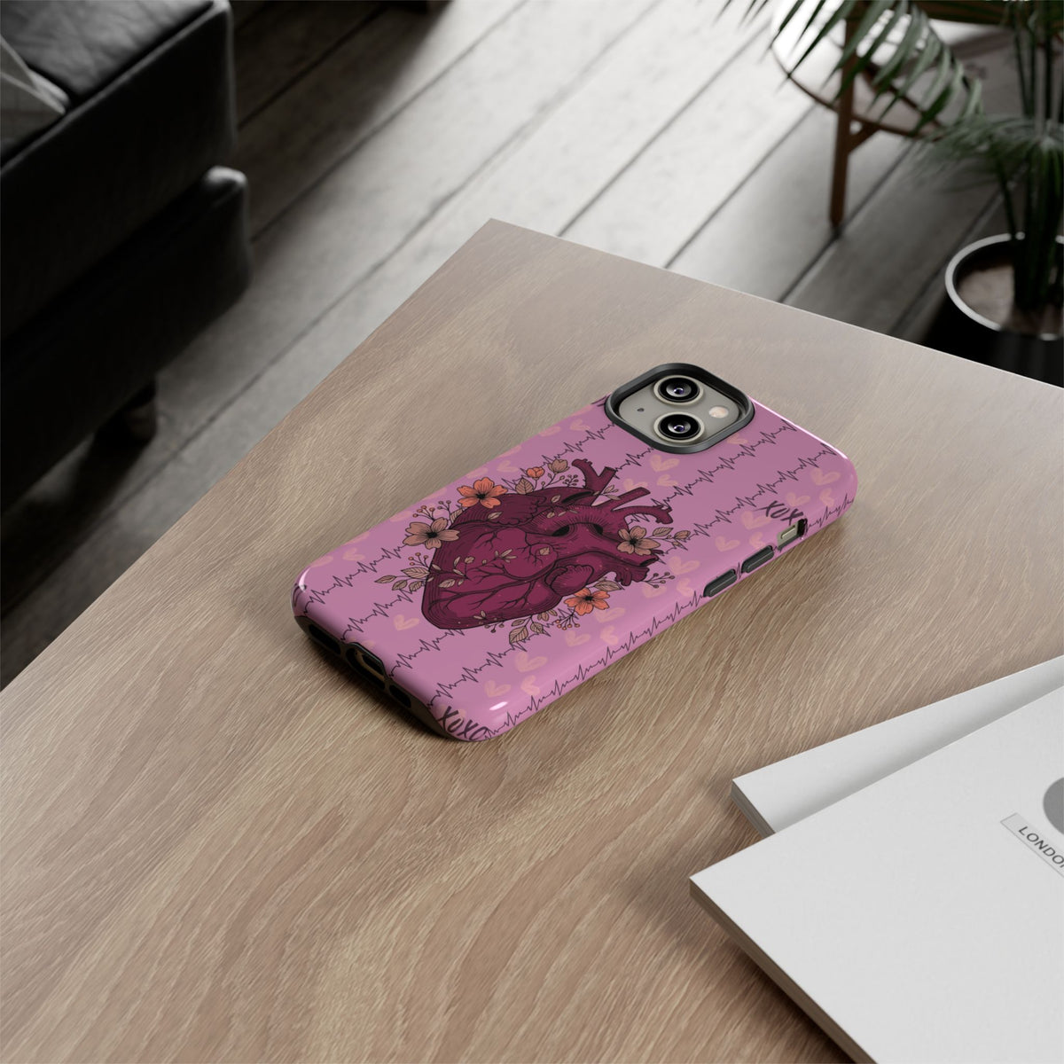 Pink Anatomical Heart Phone Case