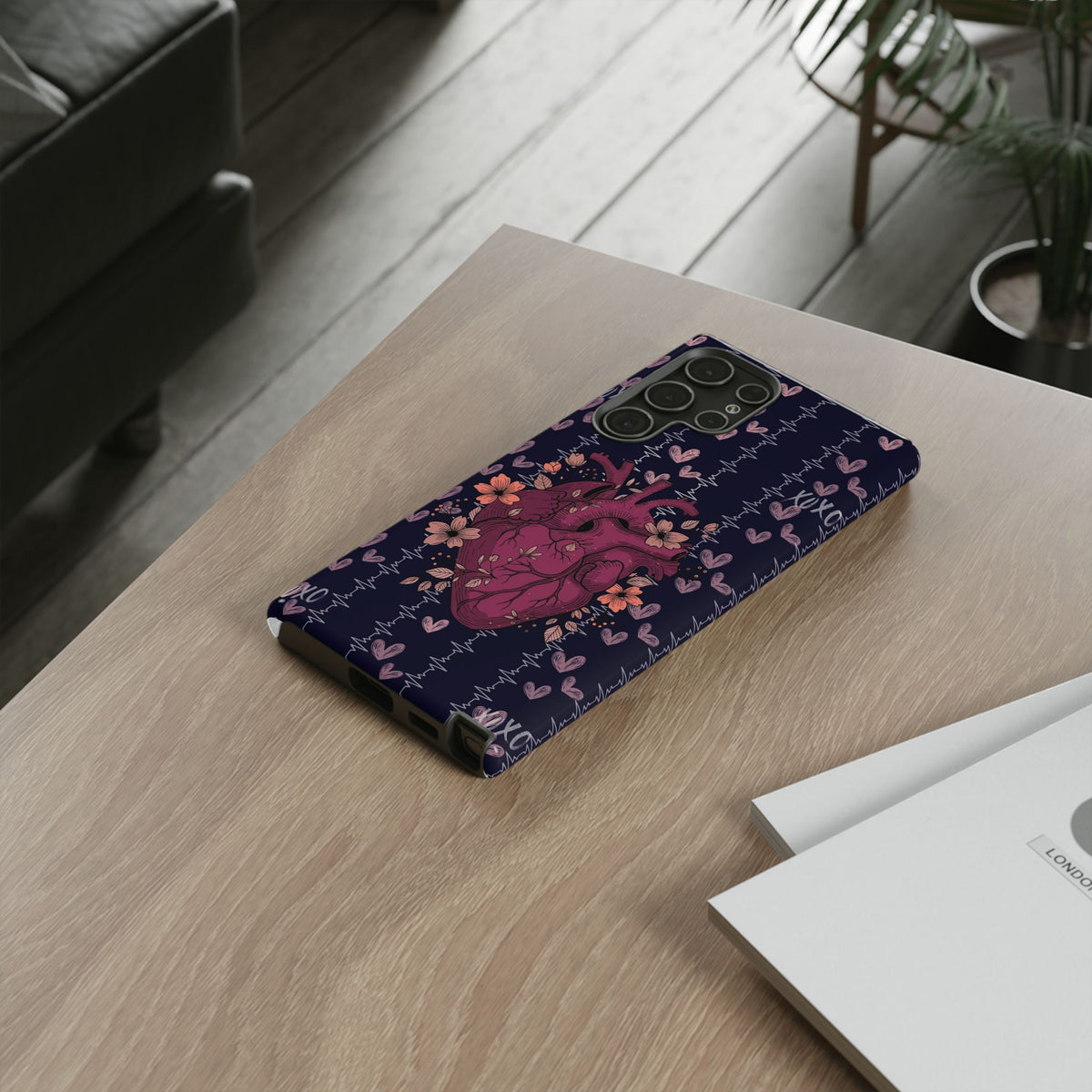 Dark Anatomical Heart Phone Case