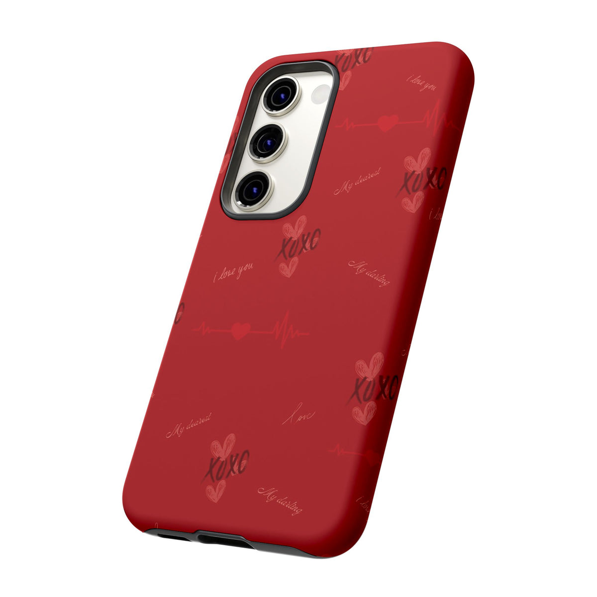 Red Heart Pattern Phone Case