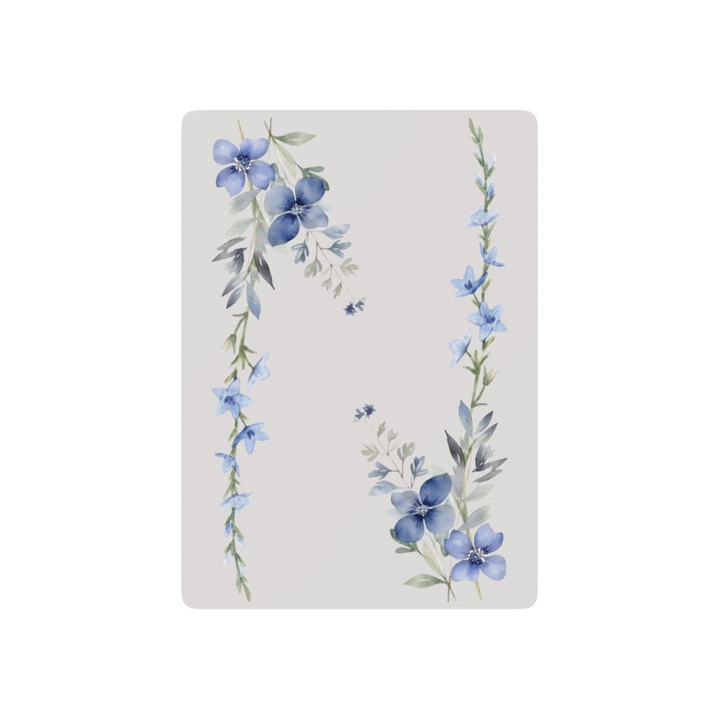 Blue Floral Playing Cards — Elegant Botanical Card Deck