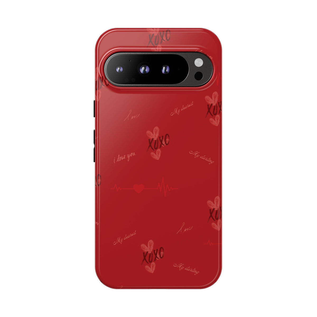Red Heart Pattern Phone Case