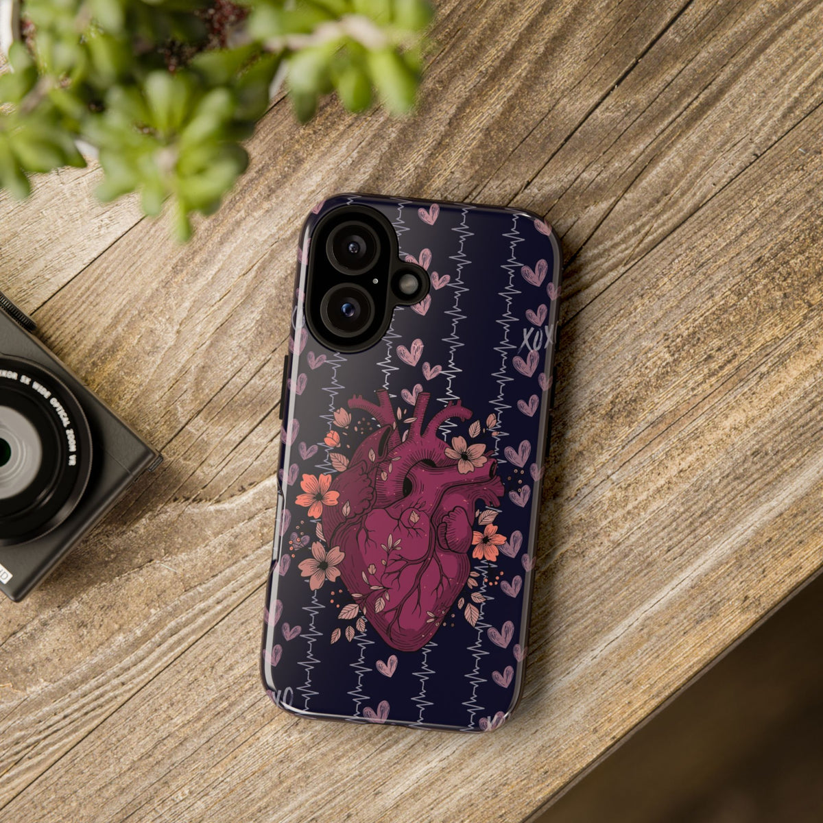Dark Anatomical Heart Phone Case