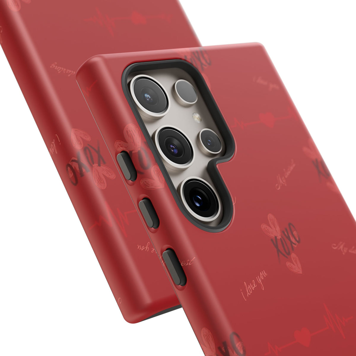 Red Heart Pattern Phone Case