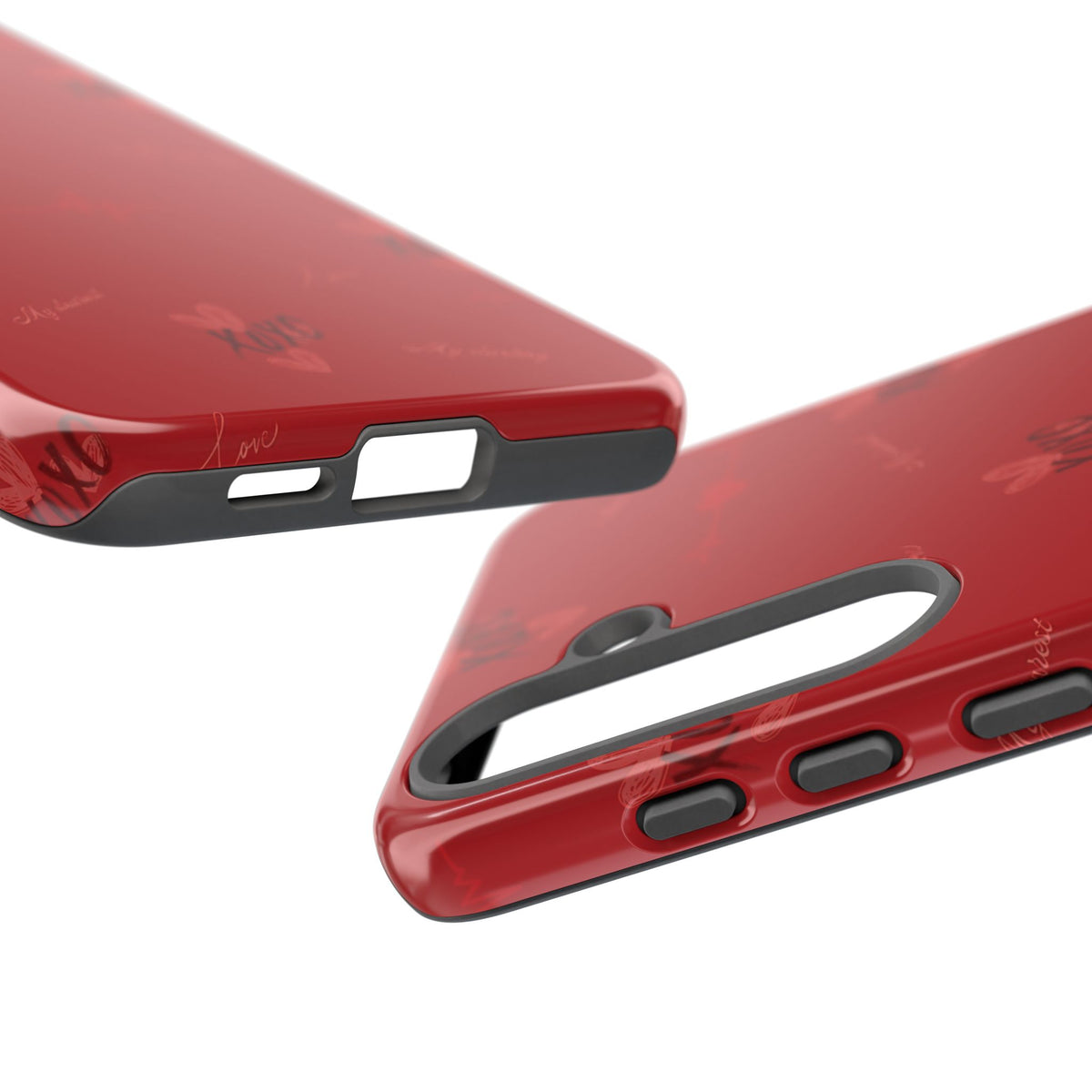 Red Heart Pattern Phone Case