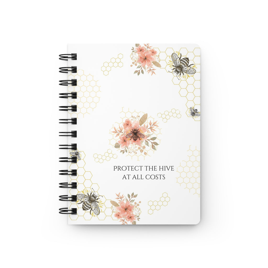 Protect the Hive – Floral Honeycomb Spiral Journal