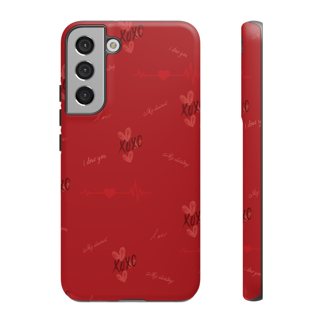 Red Heart Pattern Phone Case