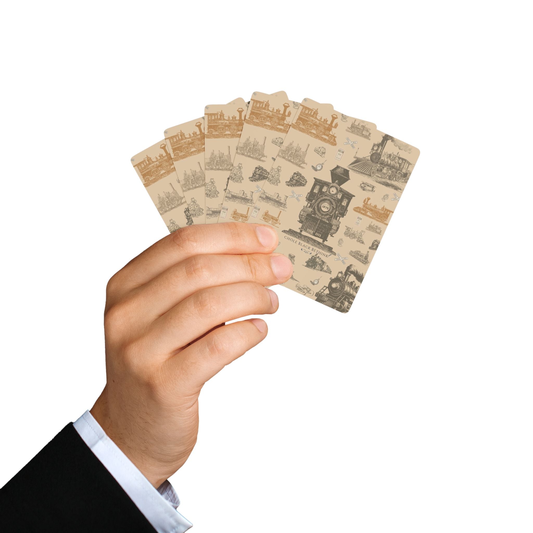 Antique Locomotive Playing Cards