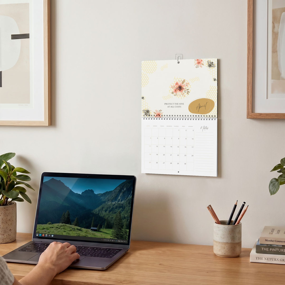 2027 Bethink Wall Calendar — Monthly Planner with Notes