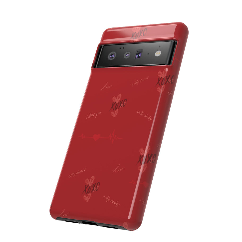 Red Heart Pattern Phone Case