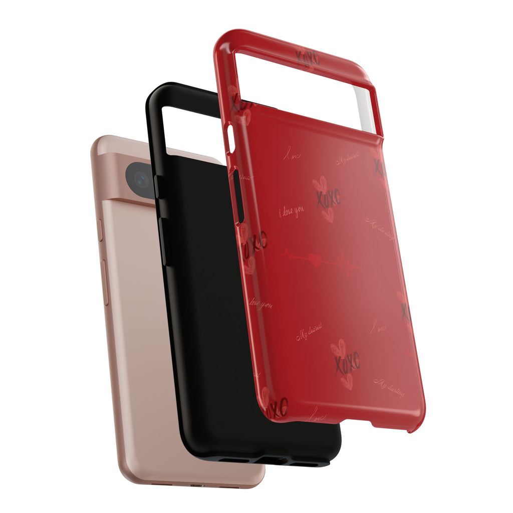 Red Heart Pattern Phone Case