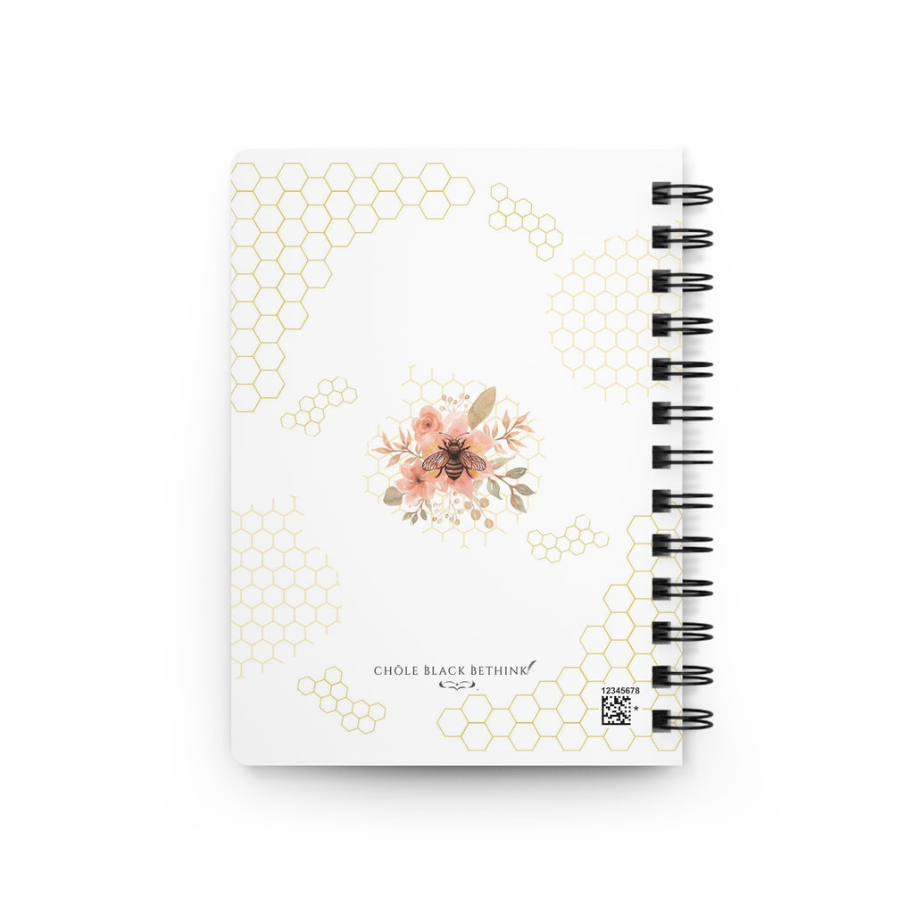 Protect the Hive – Floral Honeycomb Spiral Journal