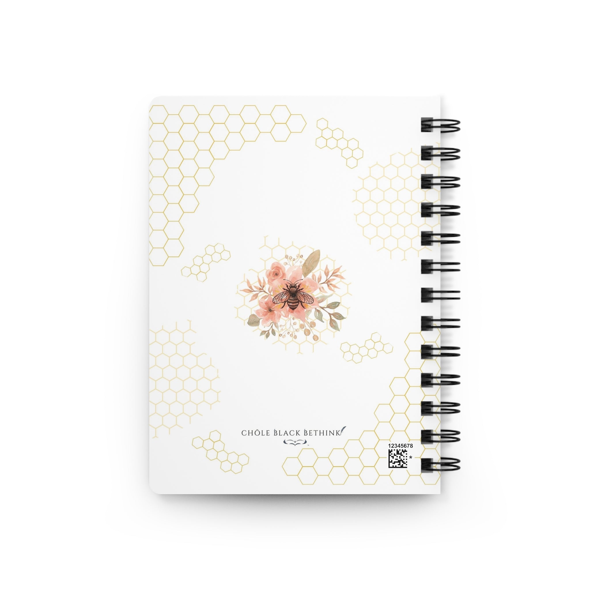 Protect the Hive – Floral Honeycomb Spiral Journal